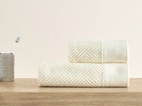 Полотенце махровое Zigzag, лен