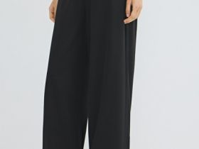 Широкие брюки с эластичным поясом, Черный