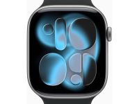 Умные часы Apple Watch Series 11 (GPS) 46 мм «Серый космос», чёрным спортивным ремешком M/L