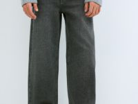 Прямые джинсы для девочек, Серый
