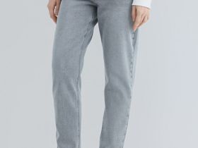 Джинсы Mom с высокой посадкой, Серый