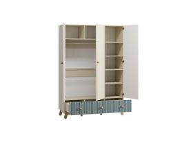 Шкаф детский Финни 3-144x210 Серо-зеленый