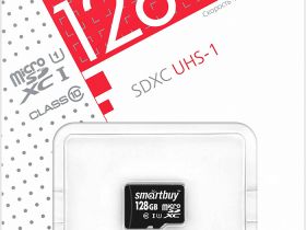 Карта памяти SmartBuy microSDXC UHS-I 128 ГБ без адаптера