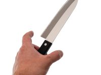 Кухонный Шеф нож Сантоку Tojiro Fuji Cutlery FC-1621, сталь Mo-V, рукоять полипропилен, черный