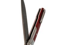 Складной нож Nimo Attendant, сталь дамаск, рукоять G10, красный