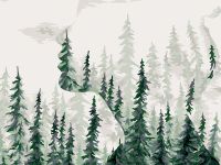 Набор для раскрашивания по номерам "ФРЕЯ" 40х30 см "Тень леса"