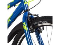 Подростковый велосипед Novatrack Racer 24, год 2023, цвет Синий-Зеленый, ростовка 12