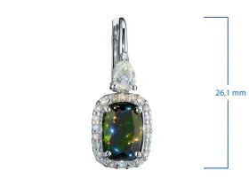 Серьги из белого золота с и хромдиопсидами э4754сг03260358_white