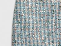 Юбка мини из твида, Зеленый