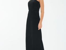 Бархатное платье-бюстье, Черный