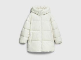 Утеплённая стёганая куртка с капюшоном, Бежевый