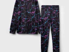 Термокомплект трикот. для девочек: фуфайка (футболка) с длин. рук, брюки для эпизод. использования