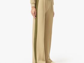 Женские хлопковые спортивные брюки Lacoste оверсайз