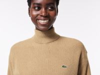 Женский шерстяной свитер Lacoste с высоким воротом