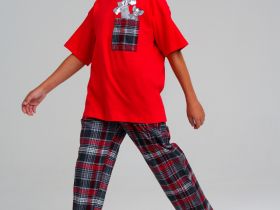 Комплект для мальчиков: брюки текстильные, фуфайка трикотажная (футболка)