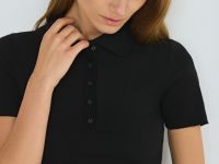 Поло в рубчик, Черный