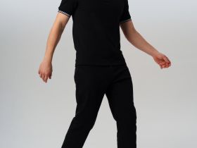 Джемпер трикотажный с воротником поло для мужчин