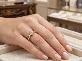 Классическое кольцо из желтого золота э0312кц06200855_white