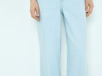 Прямые джинсы со средней посадкой, Голубой