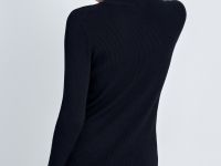 Джемпер приталенного силуэта с воротником-стойкой