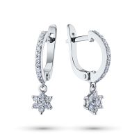 Серьги из белого золота с бриллиантами э0901сг09174900