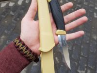 Нож с фиксированным лезвием Morakniv Companion Desert, сталь Sandvik 12С27, рукоять резина/пластик