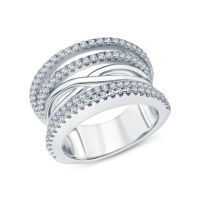 Серебряное кольцо с фианитами
