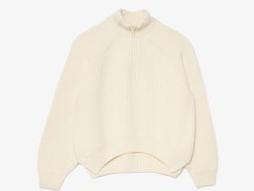 Женский шерстяной свитер Lacoste на молнии