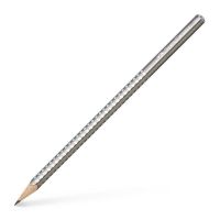 Карандаш чернографитный Faber-Castell "Sparkle" B, цвет корпуса серебряный