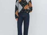 Кардиган из пряжи с шерстью, Черный