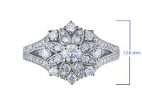 Кольцо из белого золота с бриллиантами э0901кц04186100