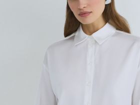 Блузка из сатина, Белый