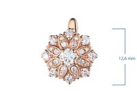 Серьги из красного золота с бриллиантами э0201сг04186100