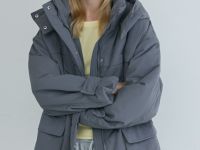 Куртка-парка с капюшоном, Серый