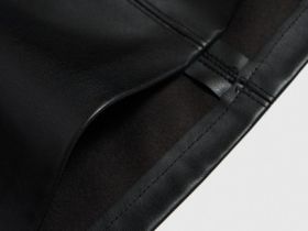 Мини-юбка из искусственной кожи, Черный