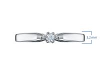 Помолвочное кольцо из серебра э0612кц05151500_white