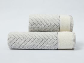 Полотенце махровое Casetta, серое