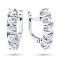 Серьги из белого золота с бриллиантами э0901сг03185000