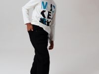 Брюки текстильные джинсовые утепленные флисом для мальчиков