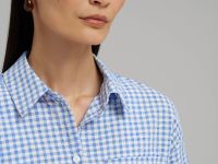 Рубашка объемного кроя в клетку