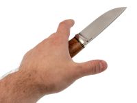 Нож Охотник, сталь Elmax, рукоять стабилизированная карельская береза