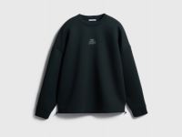 Объёмный свитшот с принтом и стопперами, Черный