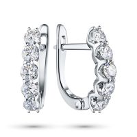 Серьги из белого золота с бриллиантами э4701сг09200956