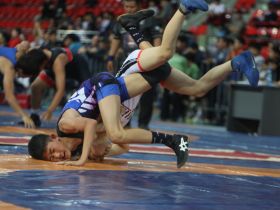 Масштаб впечатляет. Ковёр Павла Пинигина собрал тысячу юных борцов