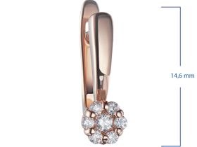 Серьги из красного золота с бриллиантами э0201сг04152800