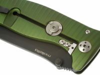Нож складной LionSteel SR1A GB, сталь D2, рукоять алюминий, зелёный