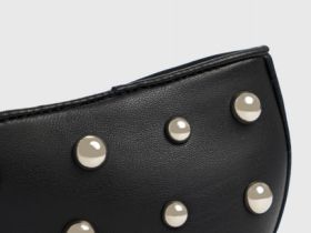 Балетки с заклёпками, Черный