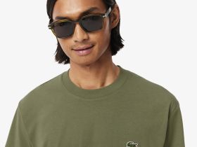Мужская хлопковая футболка Lacoste с коротким рукавом