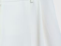 Широкие брюки со складками, Белый