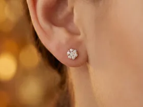 Пусеты из красного золота э0212пс04152800